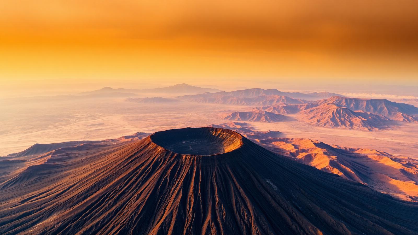L'Emi Koussi, point culminant du Sahara, dans le massif du Tibesti