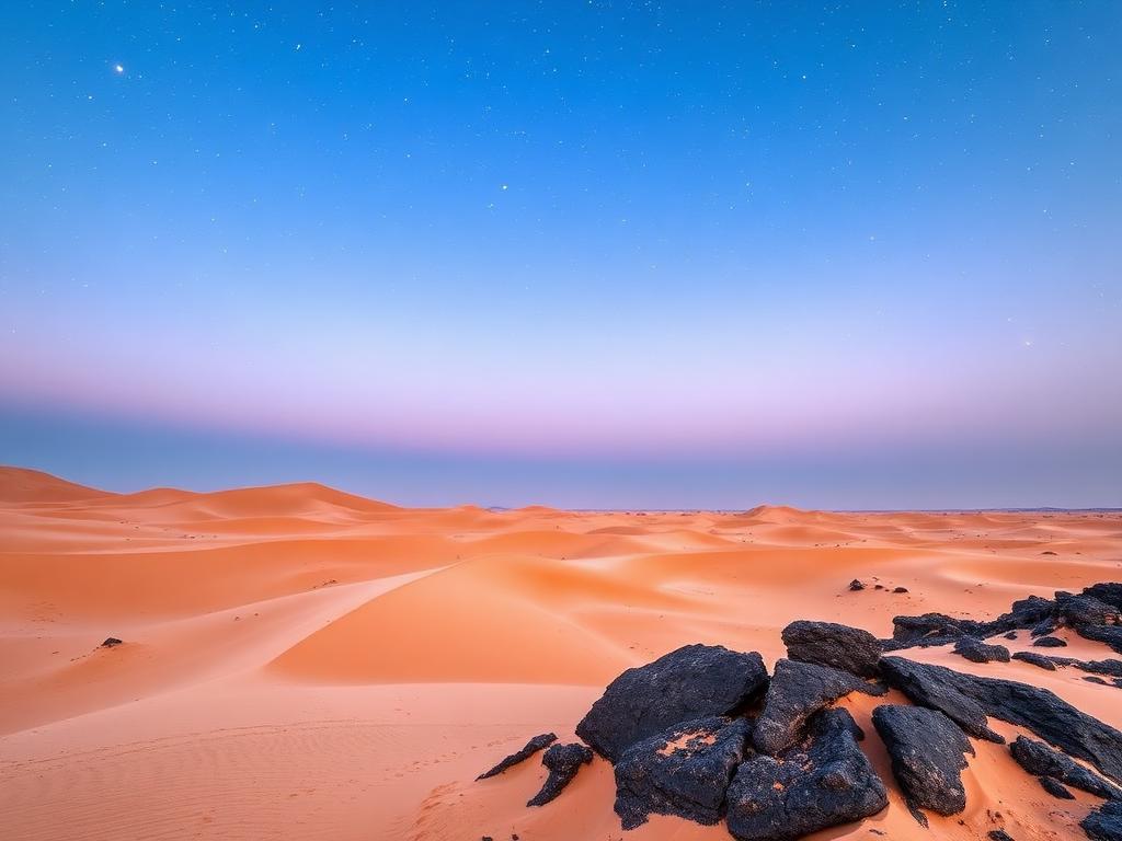 Dunes et roches volcaniques du Borkou-Ennedi-Tibesti